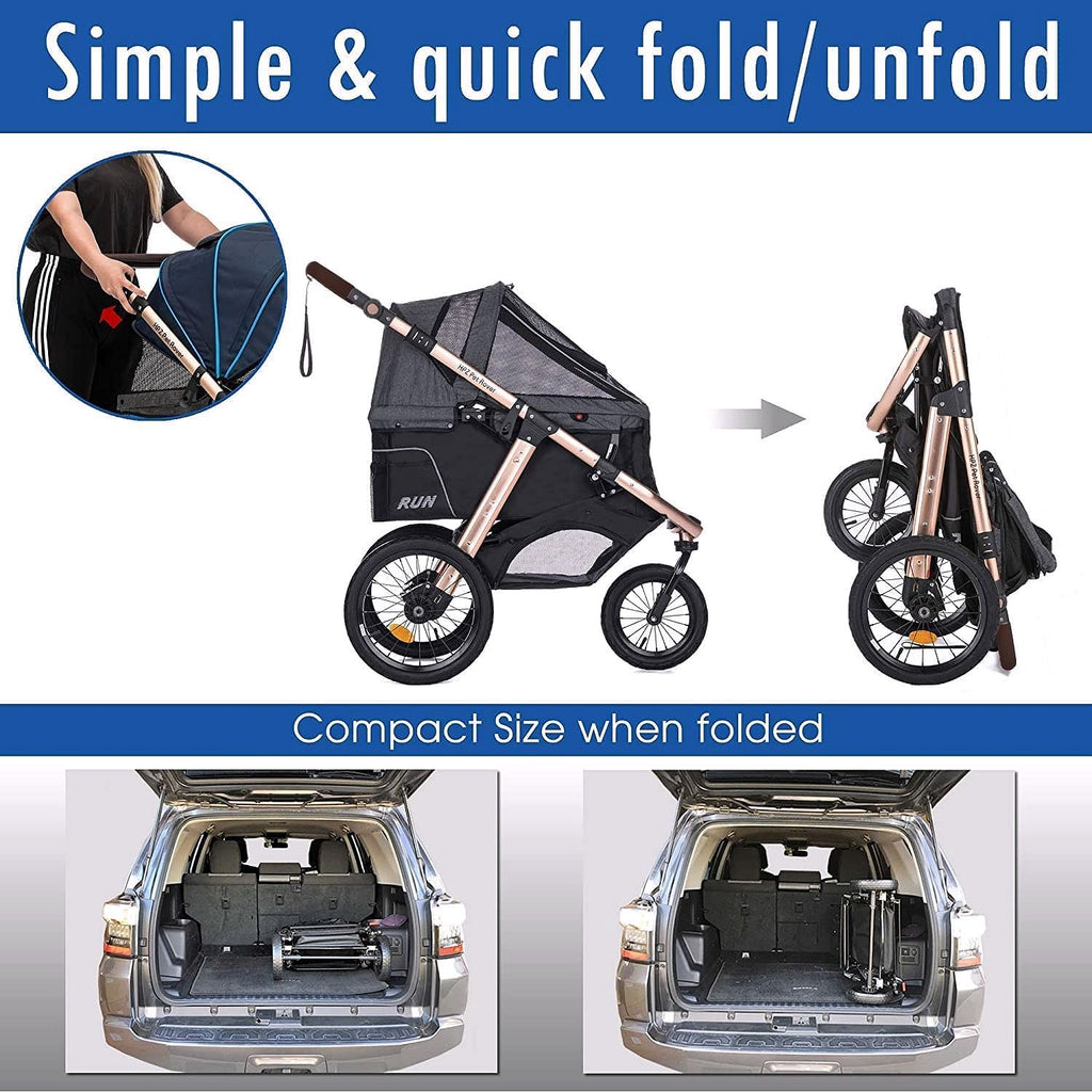2026 Buggy de jogging sportif pour animaux avec roues en caoutchouc confort
