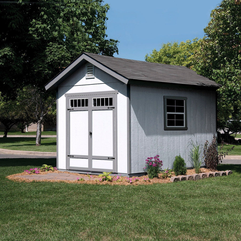 2026 Abri de jardin en bois Beachwood 10 × 12 ft avec plancher – Grand espace de rangement extérieur