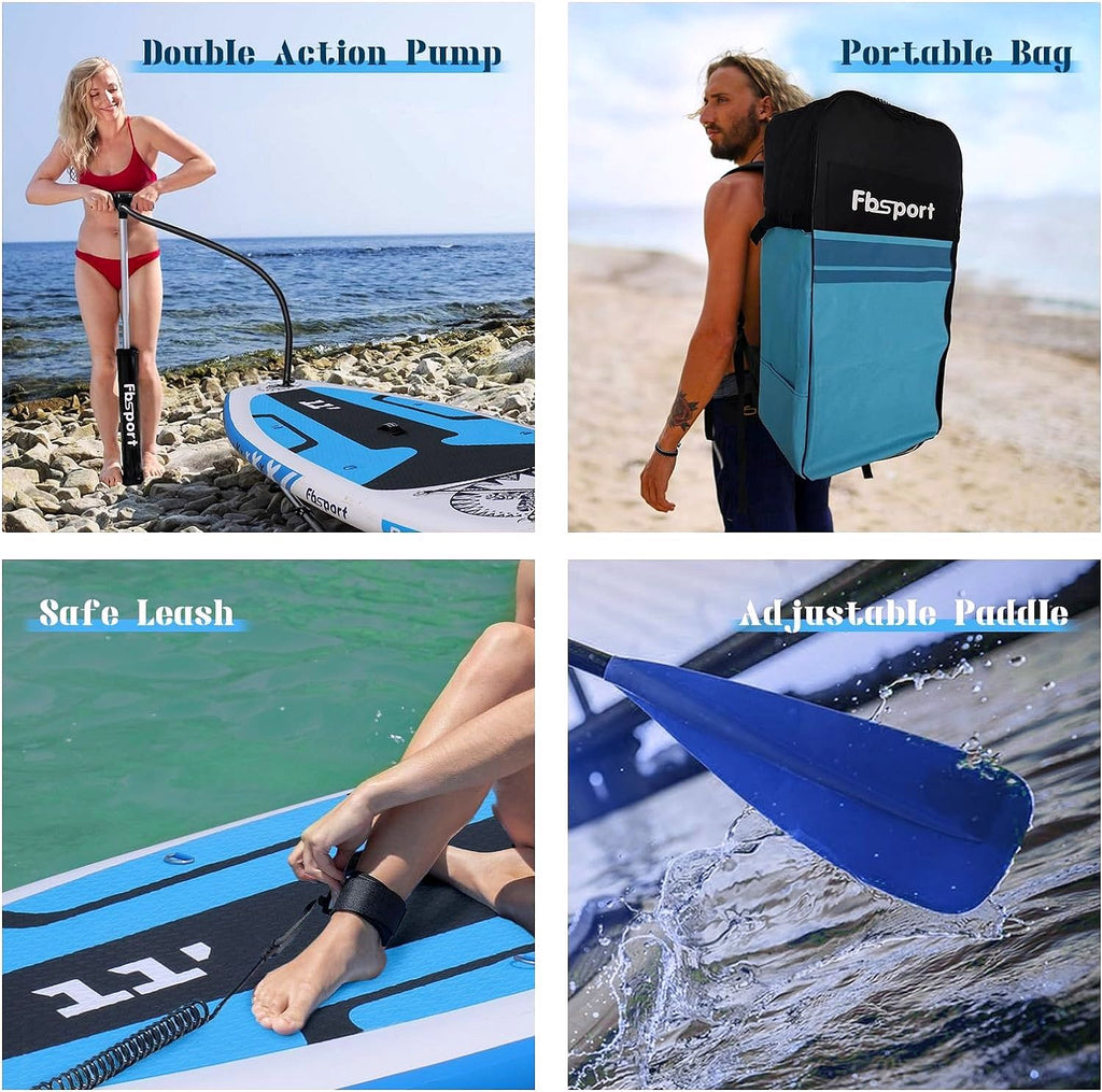 2026 Premium Stand Up Paddle Board, Yoga Board with Durable SUP Accessories & Carry Bag | Wide Stance, Surf Control, Non-Slip Deck, Leash, Paddle and Pump for Youth & Adult
