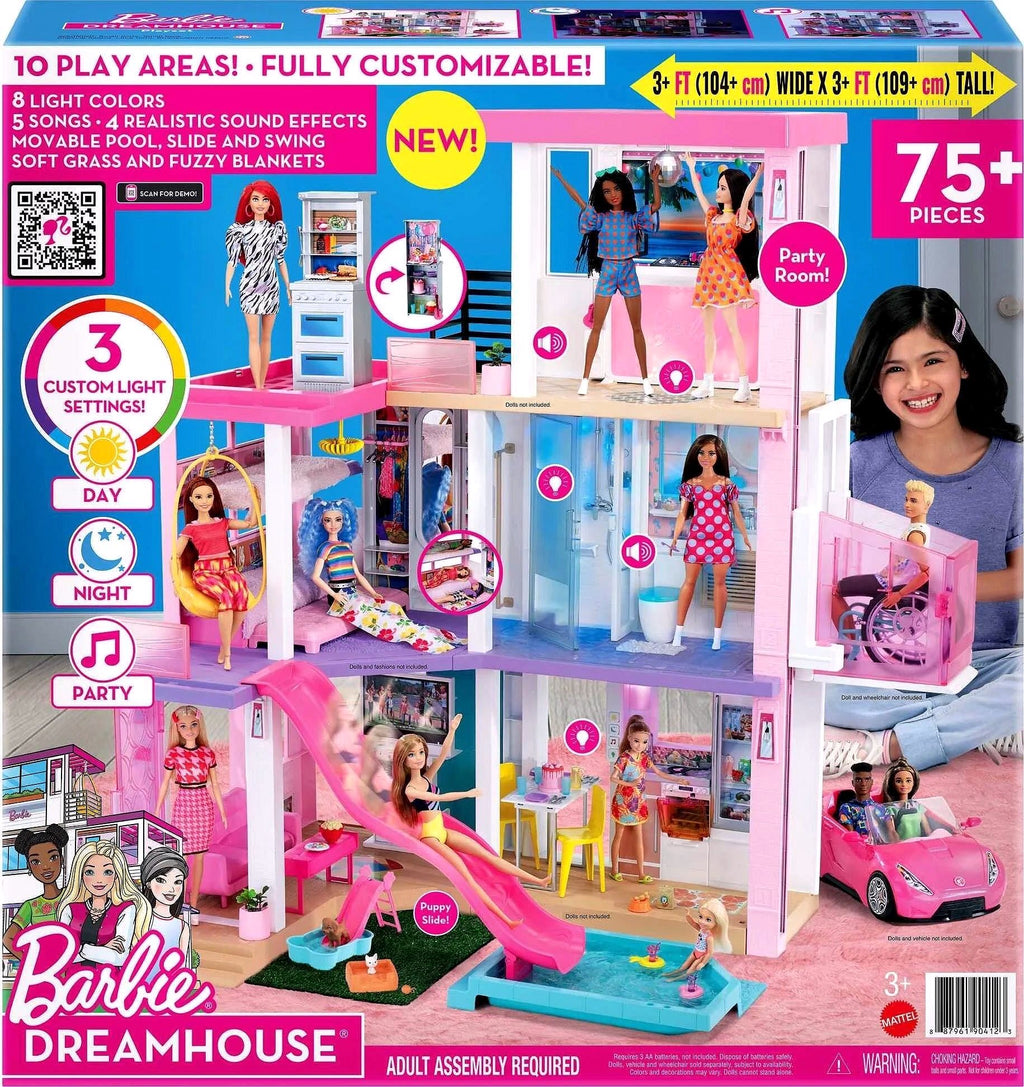 2026 Coffret Barbie DreamHouse avec 10 espaces de jeu, plus de 75 meubles et accessoires, lumières et sons