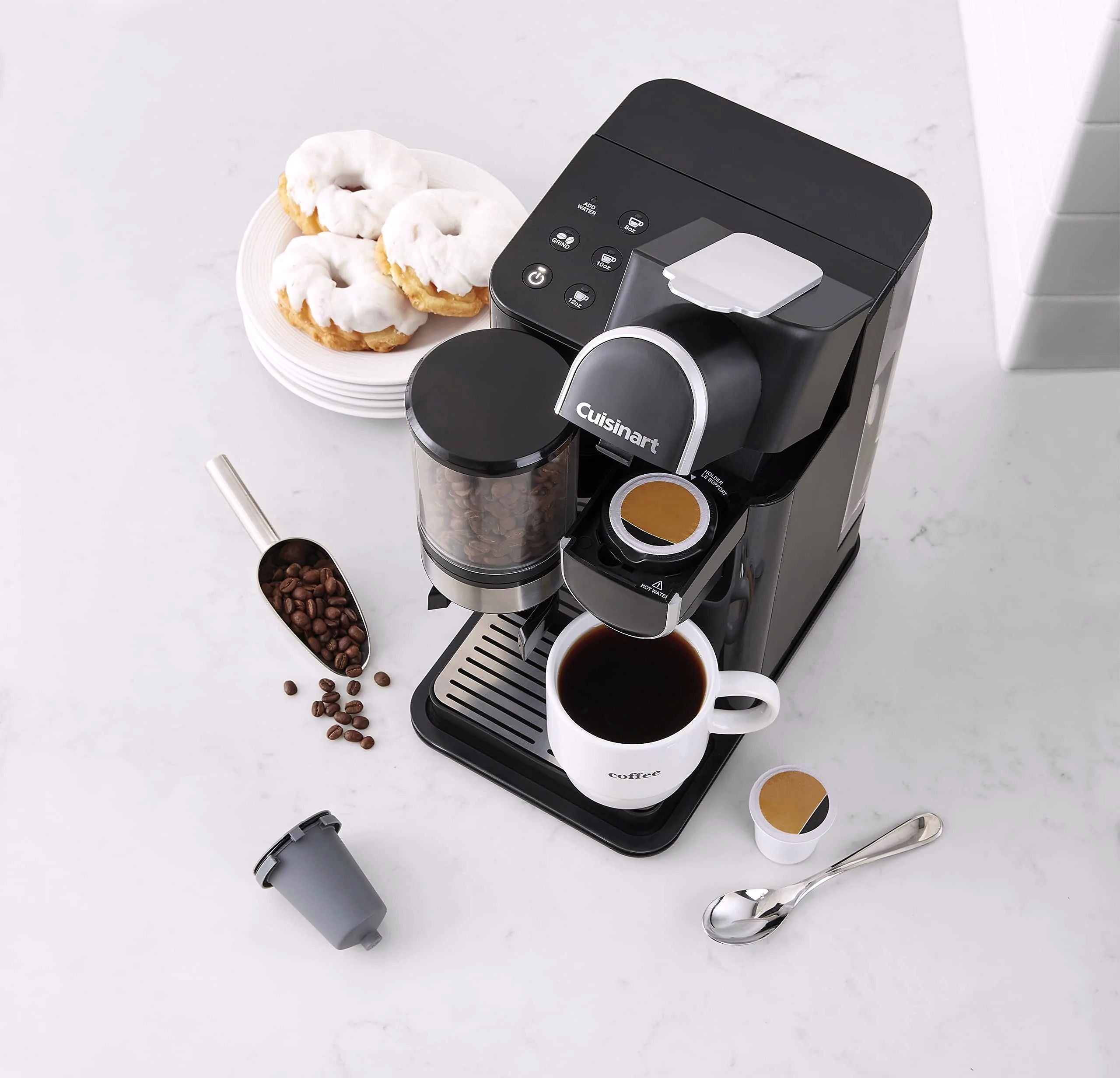 2026 Cuisinart Machine à café à portion unique avec moulin à café intégré