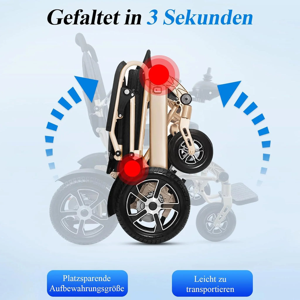2026 WEYRAL 50cm Breite Sitz Elektrischer Rollstuhl für Erwachsene,mit Schutzhülle, Leichter Elektro Rollstuhl bis 150kg,40km Lange Elektrorollstuhl, Elektro Rollstuhl für Senioren
