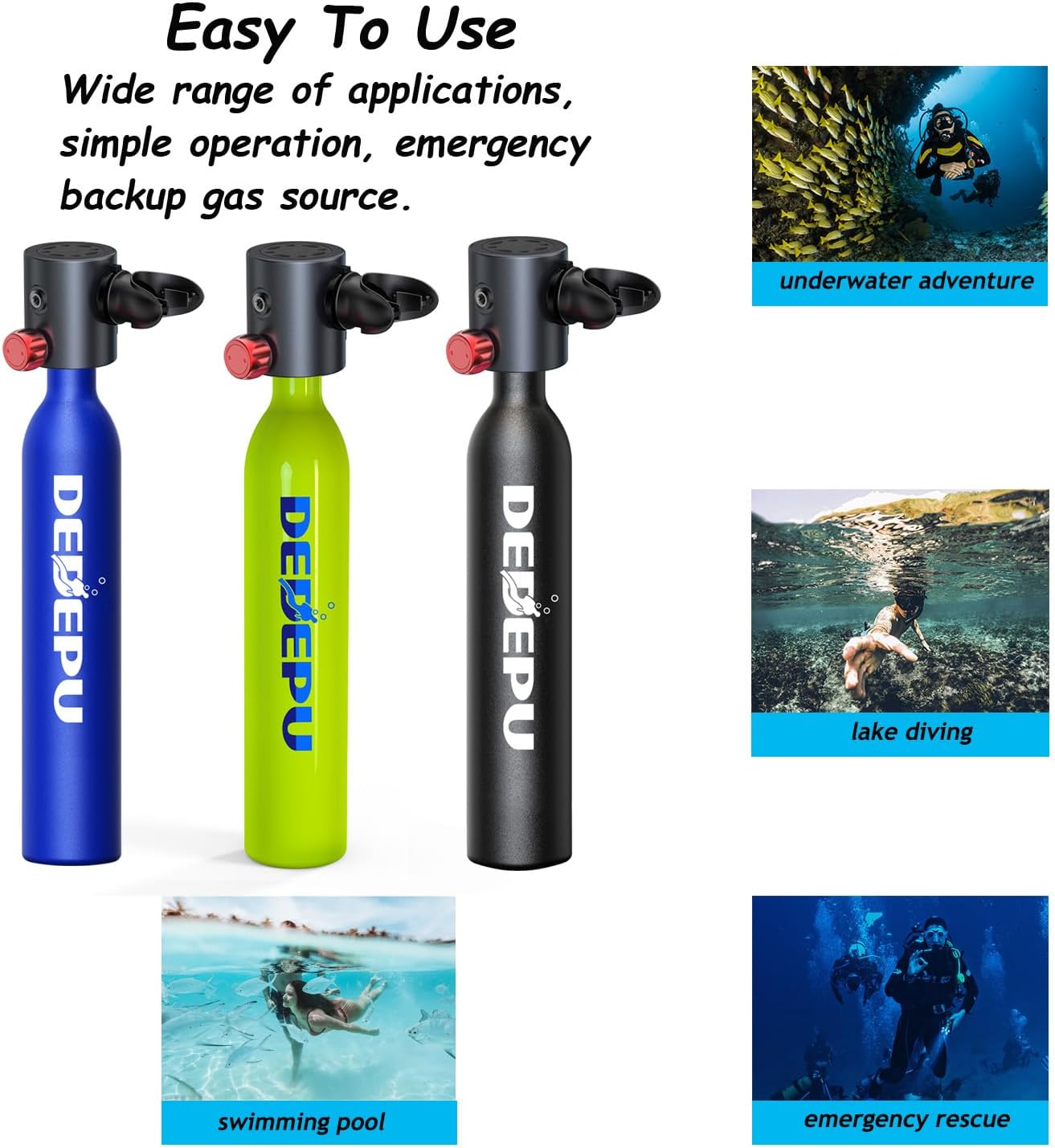 2026 Tauchflasche, 0,5 l Mini-Tauchflasche mit konstantem Druck, Tauchflaschen mit An-/Aus-Ventil, 5–10 Minuten Unterwasserfähigkeit, tragbare Mini-Tauchflaschen, Tauchflaschen mit Pumpe