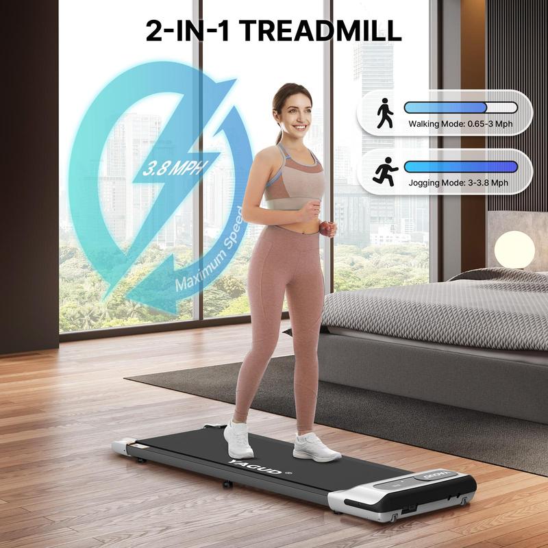 2026 [BLACKFRIDAY]Yagud Walking Pad with Wheels,Remote Control, LED Display, Portable Under Desk Treadmill for Small Spaces, Home/Office Exercise Equipment Fitness Workout Calories