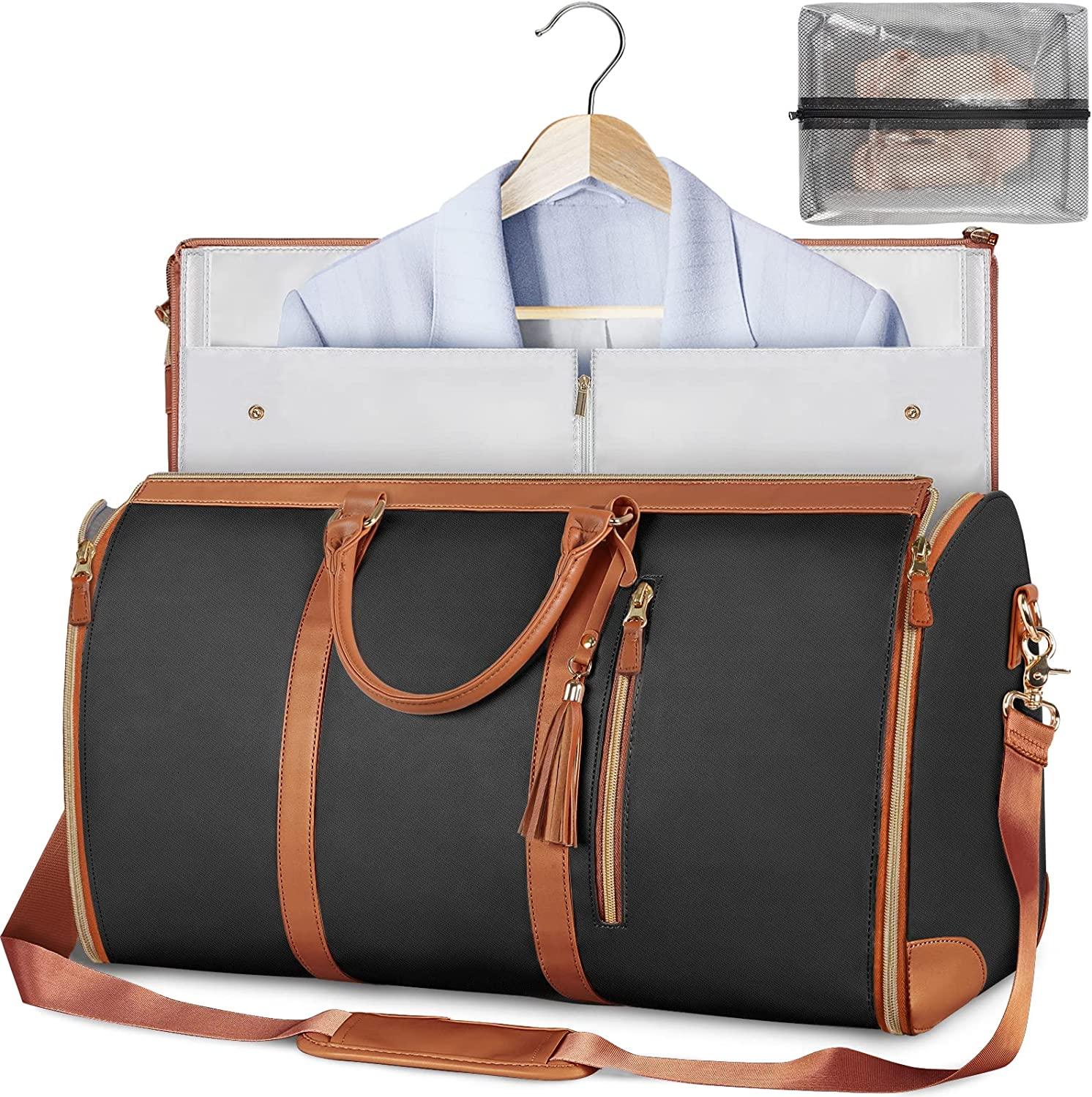 BowLift | GARMENTGO Travel Garment Bag – Foldable PU Leather Suit Carrier for Wrinkle-Free & Stylish Travel