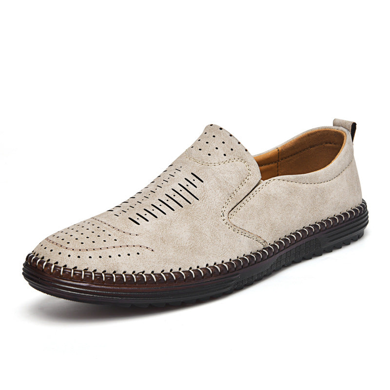 Men's Outdoor Suede Leather Casual Flat Slip On Shoes - LAKD London