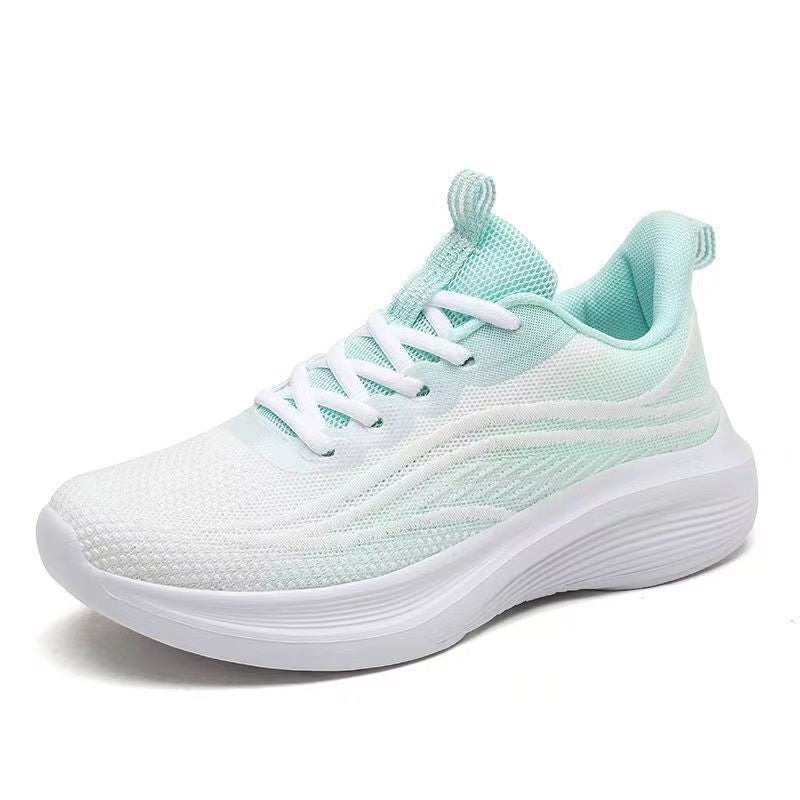 Chaussures de running léger en maille respirant anti skid amorti semelle souple pour femme
