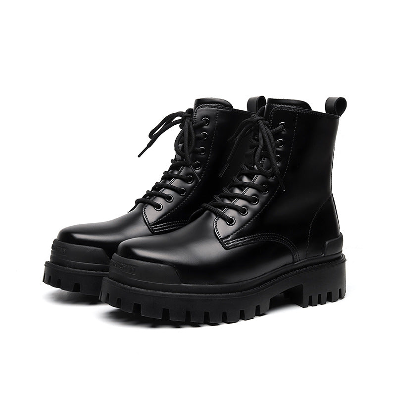 Men's Martin Boots High Top Mid Calf Leather Shoes - LAKD London