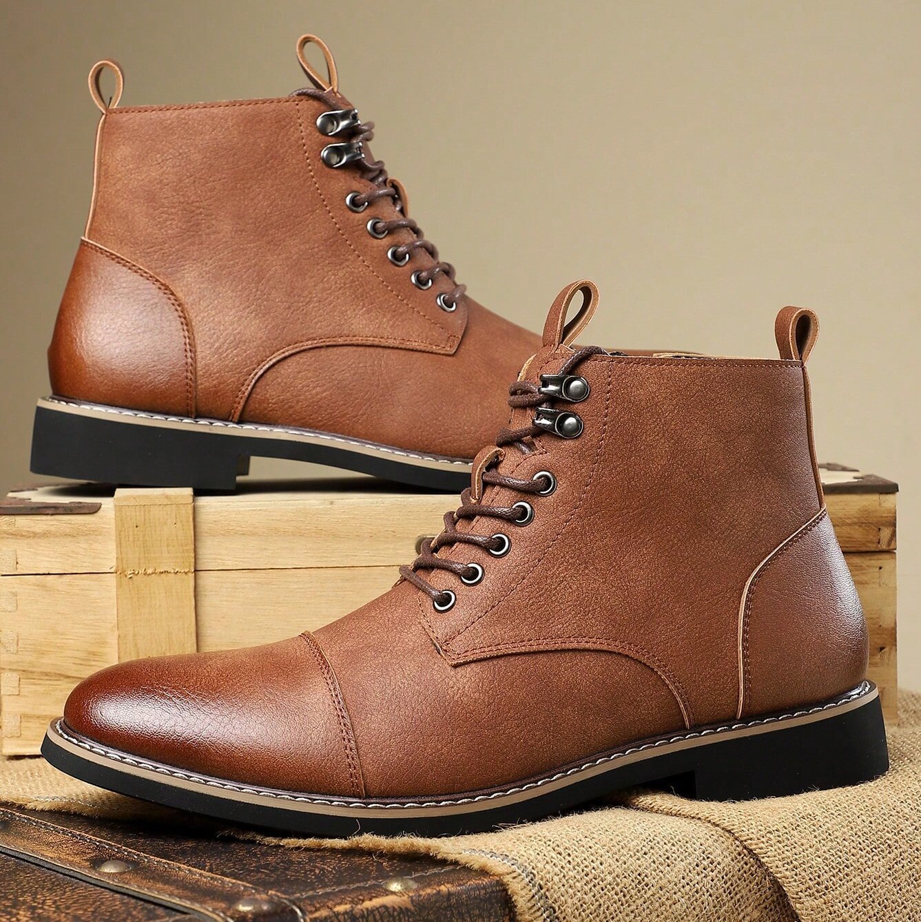 Men's Luxury Martin Boots Casual Lace Up Leather Shoes - LAKD London