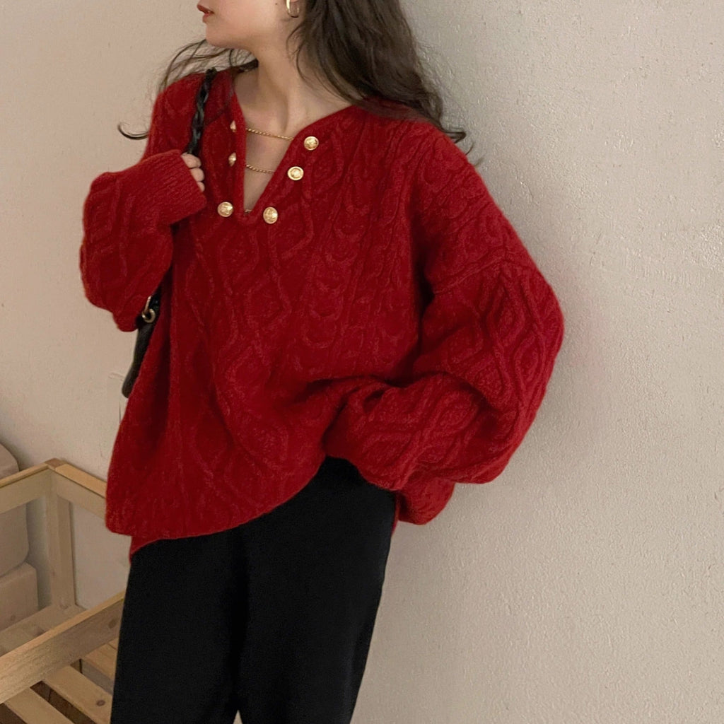 Women's Elegant Loose Knitted Pullover Top Soft Commuter Style Everyday - LAKD London