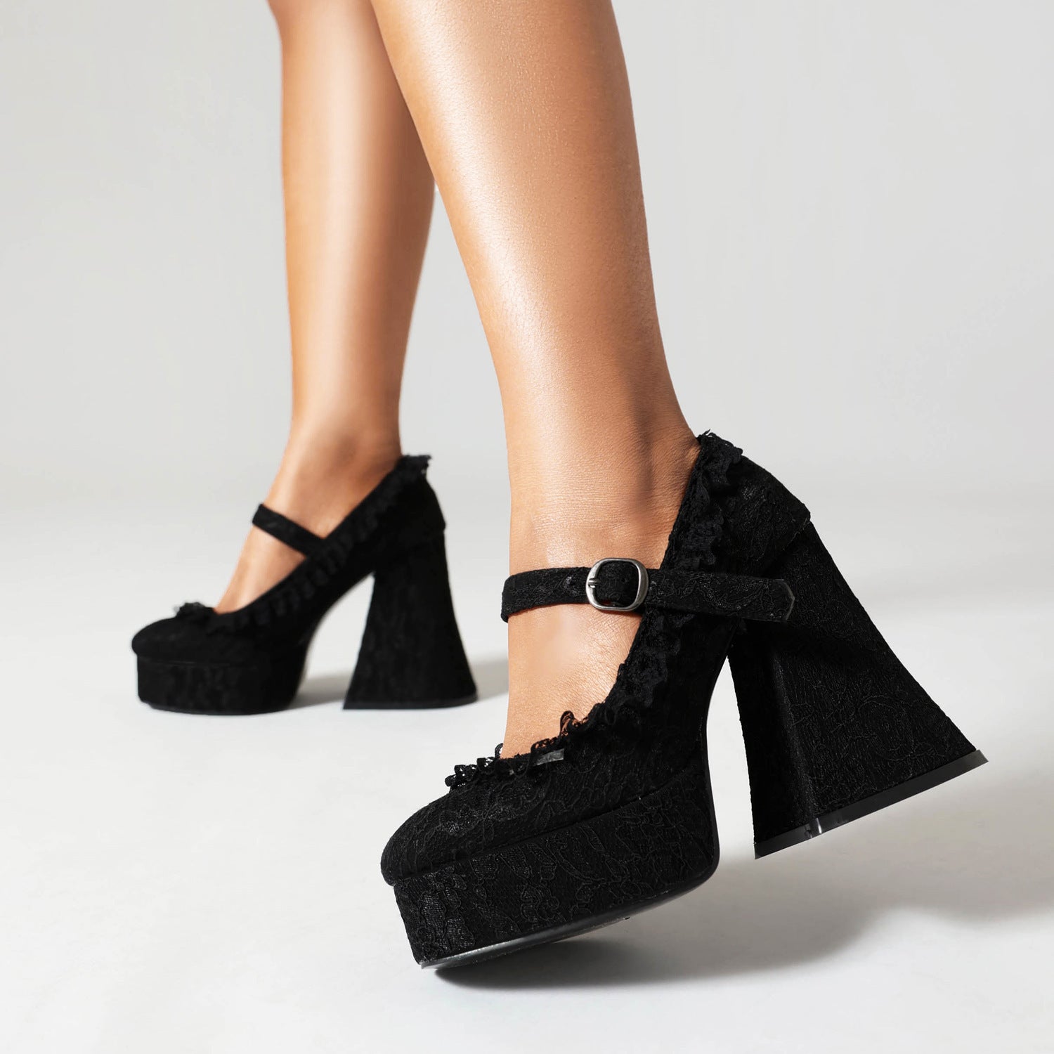Women's Luxury Buckle Platform High Heel Evening Shoes - LAKD London