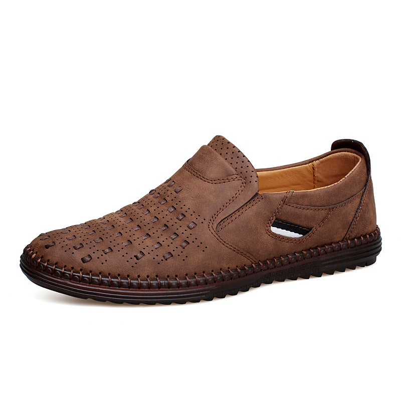 Men's Outdoor Handmade Leather Slip On Outdoor Leisure Shoes - LAKD London