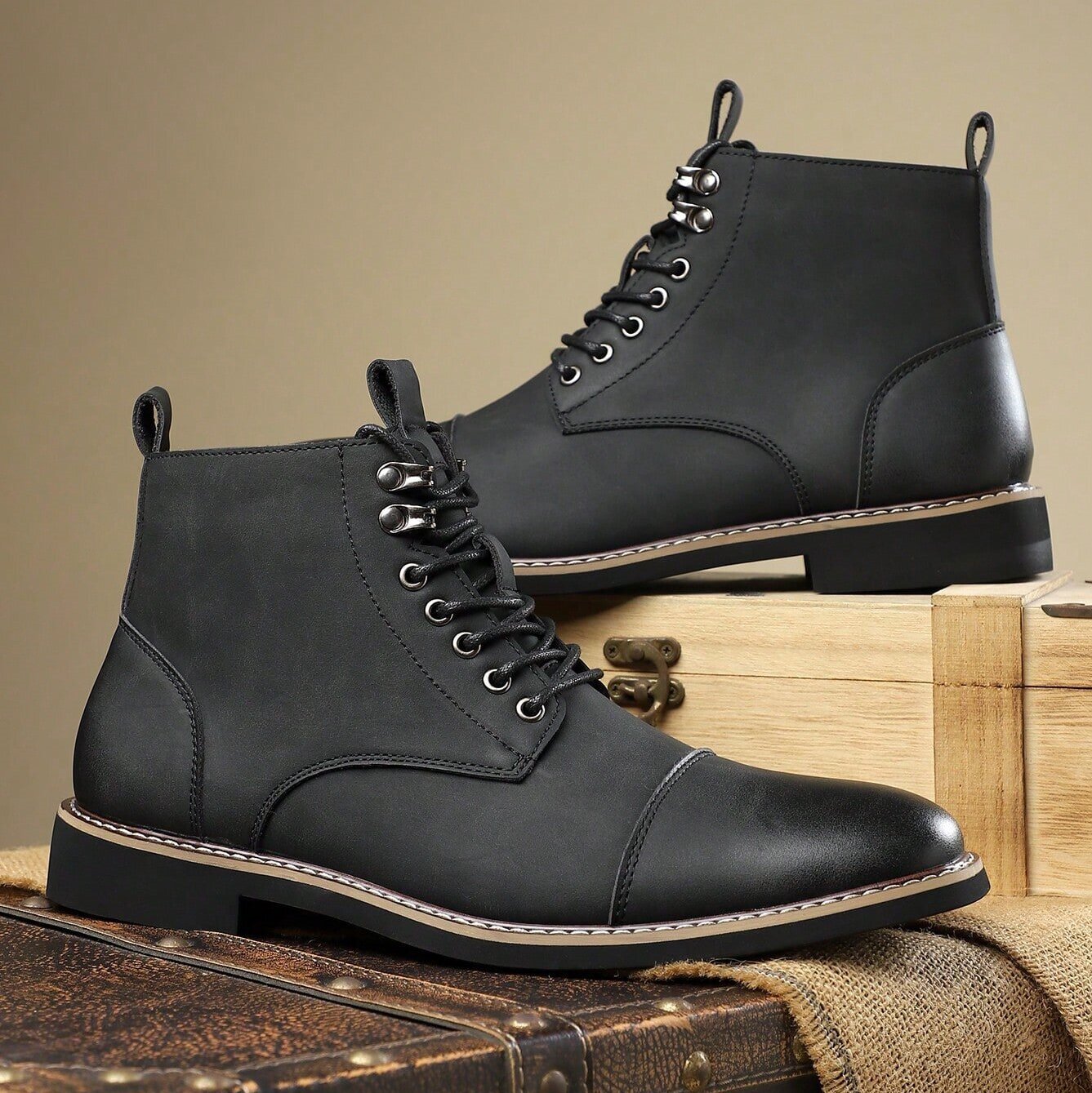 Men's Luxury Martin Boots Casual Lace Up Leather Shoes - LAKD London