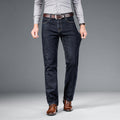 Men's Loose Straight Business Washed Jeans Smart Casual Denim Style - LAKD London