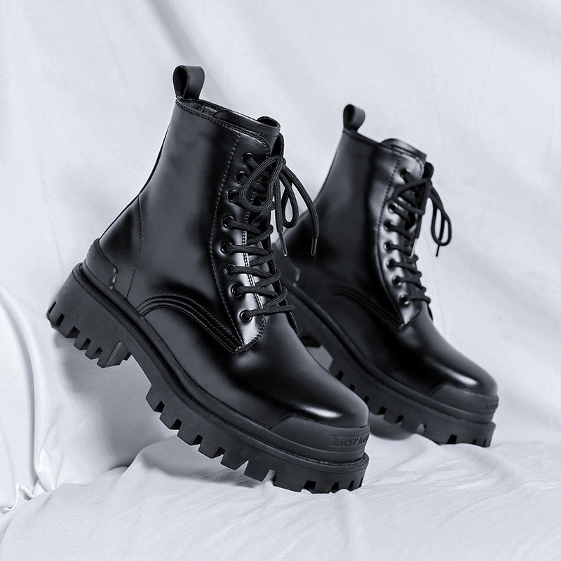 Men's Martin Boots High Top Mid Calf Leather Shoes - LAKD London
