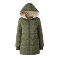 Women's Hooded Fleece Lined Winter Warm Keeping Jacket With Pockets - LAKD London