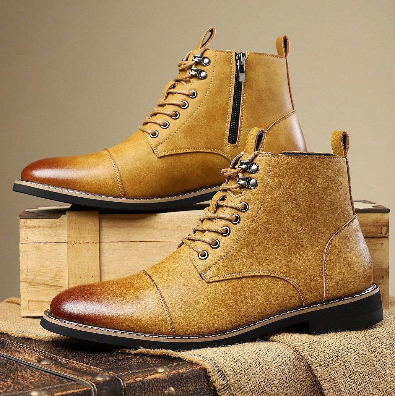 Men's Luxury Martin Boots Casual Lace Up Leather Shoes - LAKD London