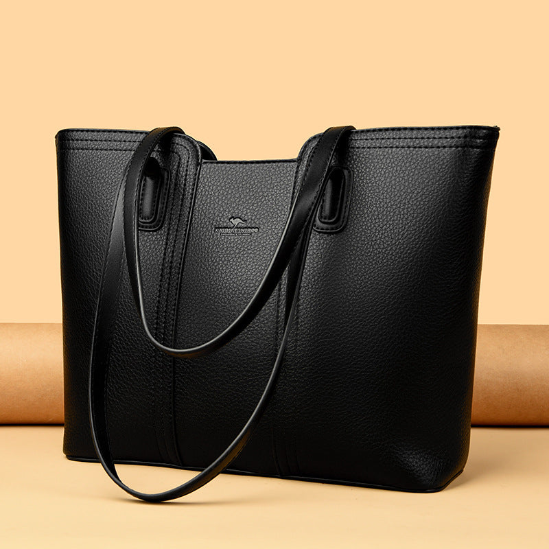 Women's One Shoulder Leather Handbag Elegant Business Casual Carry - LAKD London