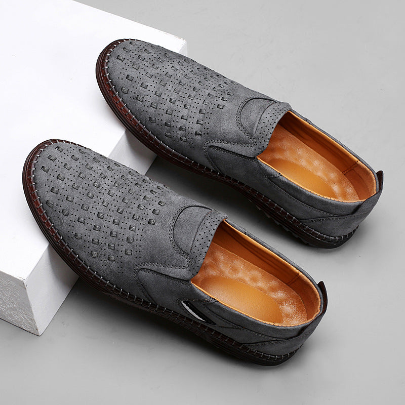 Men's Outdoor Handmade Leather Slip On Outdoor Leisure Shoes - LAKD London