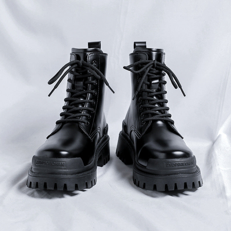 Men's Martin Boots High Top Mid Calf Leather Shoes - LAKD London