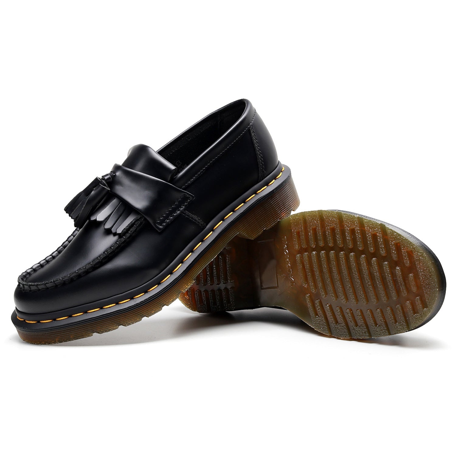 Men's Premium Cowhide Plus Size Leather Tassel British Loafers - LAKD London