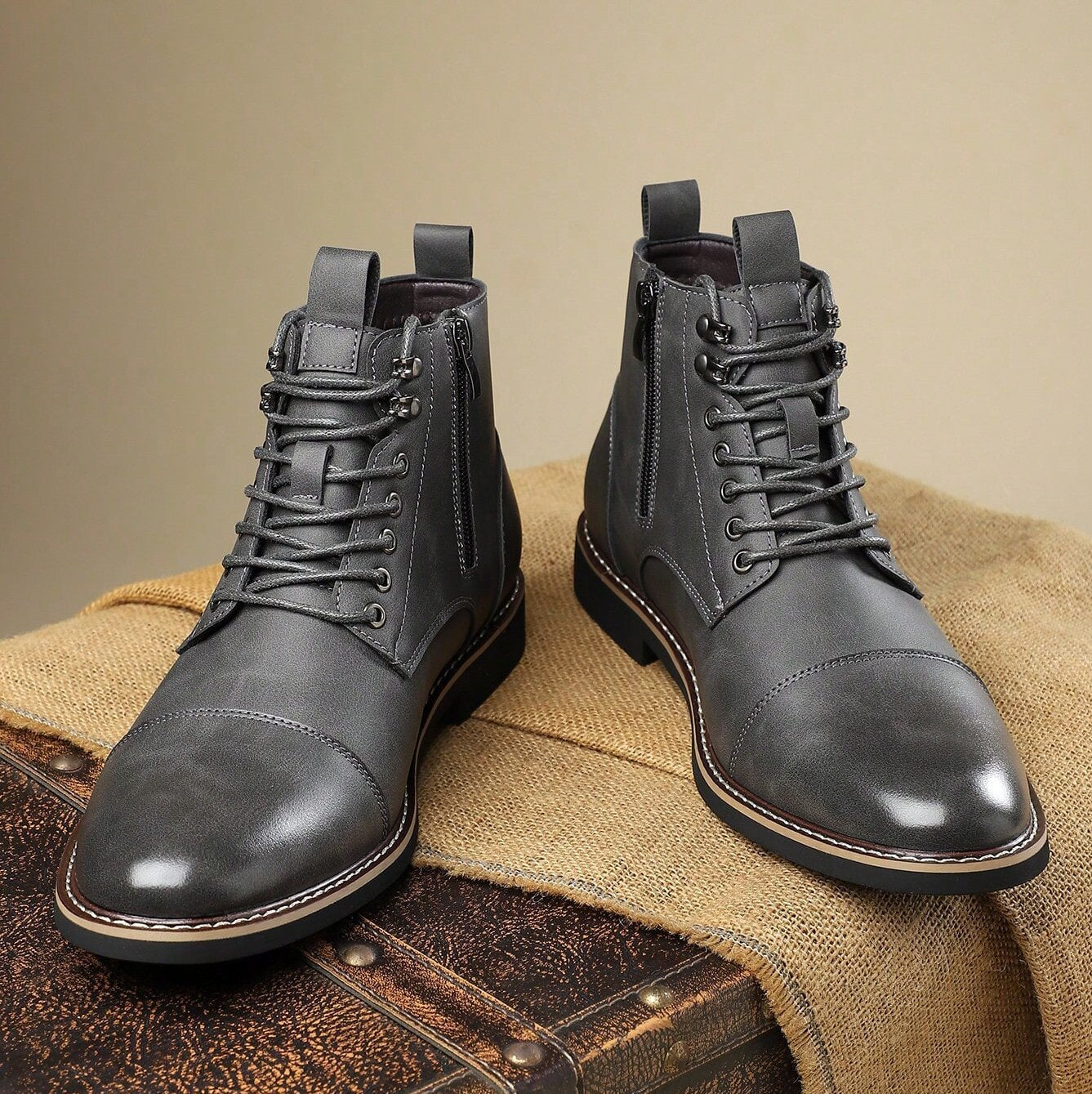 Men's Luxury Martin Boots Casual Lace Up Leather Shoes - LAKD London