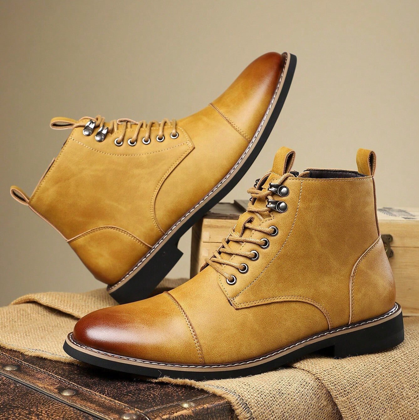 Men's Luxury Martin Boots Casual Lace Up Leather Shoes - LAKD London