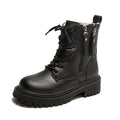 Bottines leisure chaud cheville à lacets en cuir PU pour femme