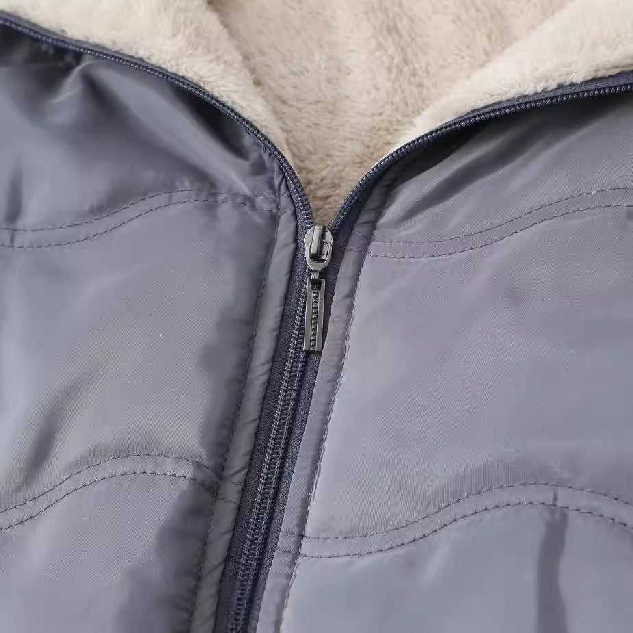 Women's Hooded Fleece Lined Winter Warm Keeping Jacket With Pockets - LAKD London