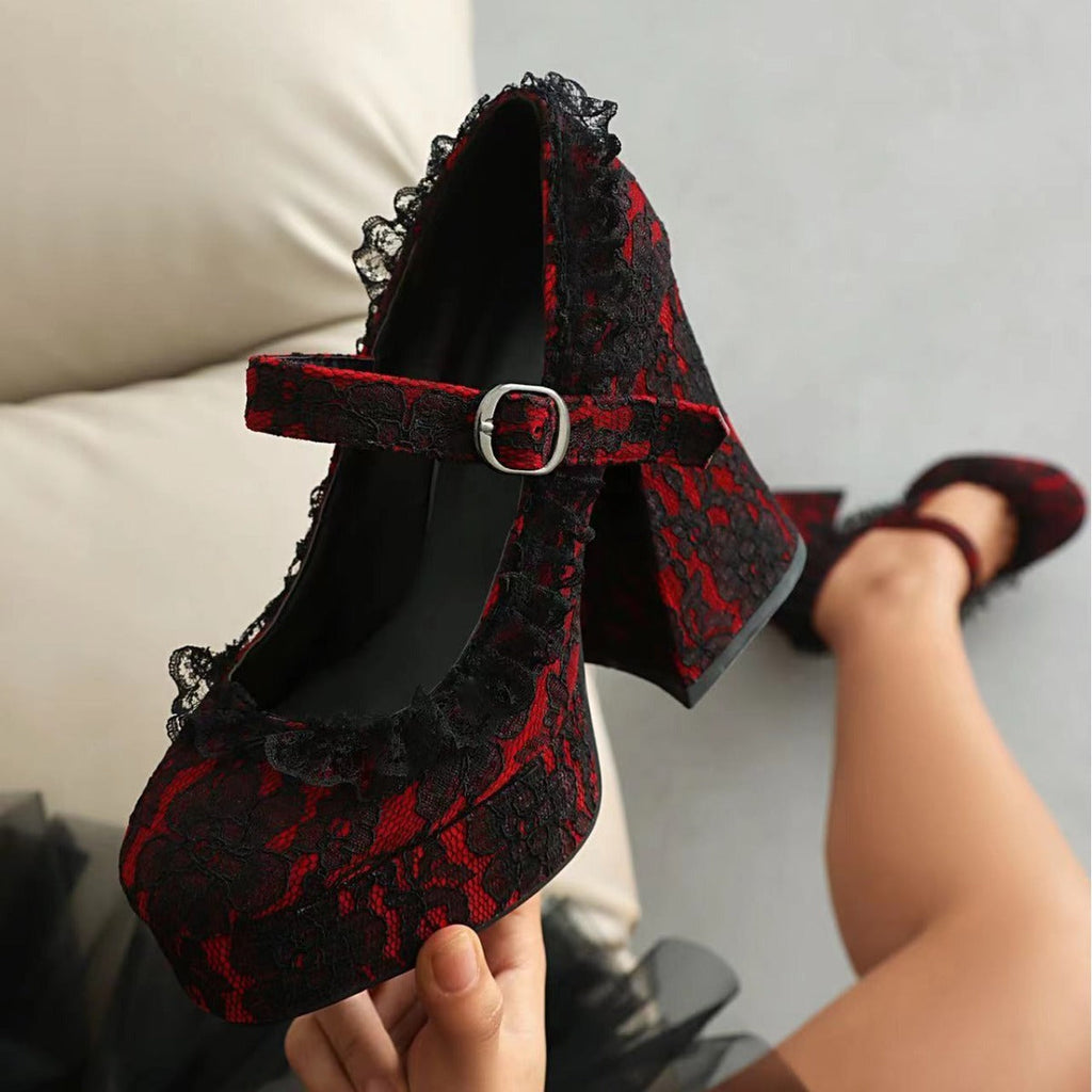 Women's Luxury Buckle Platform High Heel Evening Shoes - LAKD London