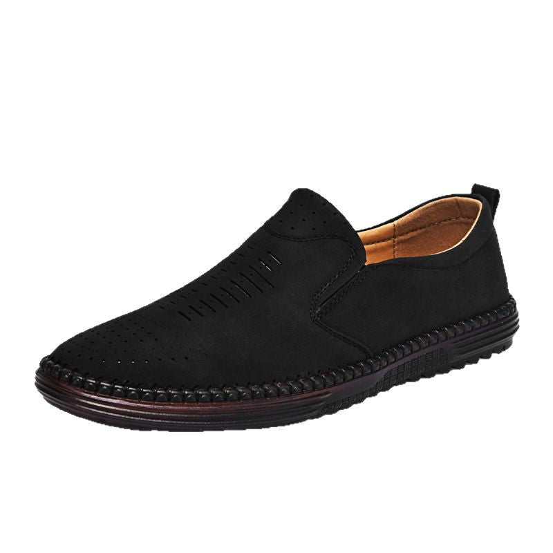 Men's Outdoor Suede Leather Casual Flat Slip On Shoes - LAKD London