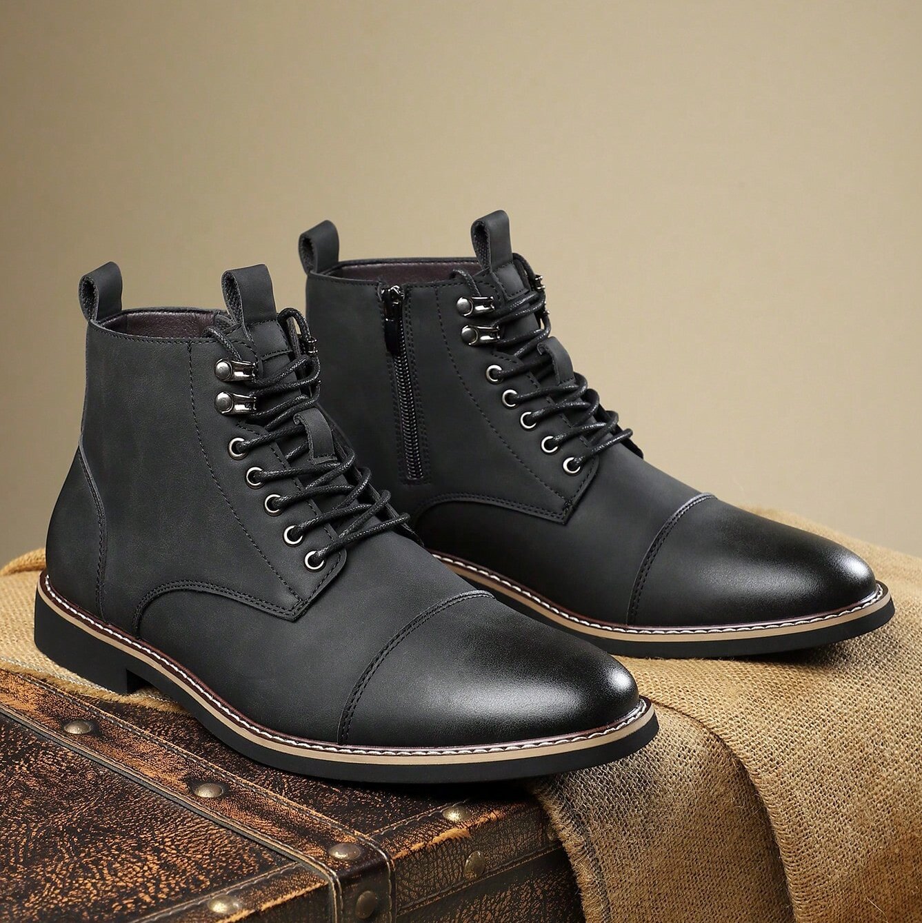 Men's Luxury Martin Boots Casual Lace Up Leather Shoes - LAKD London
