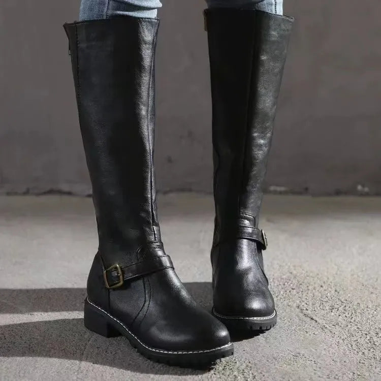 Bottes d’équitation haut de gamme en cuir hautes jusqu’au genou orthopedic riding polyvalent pour femme