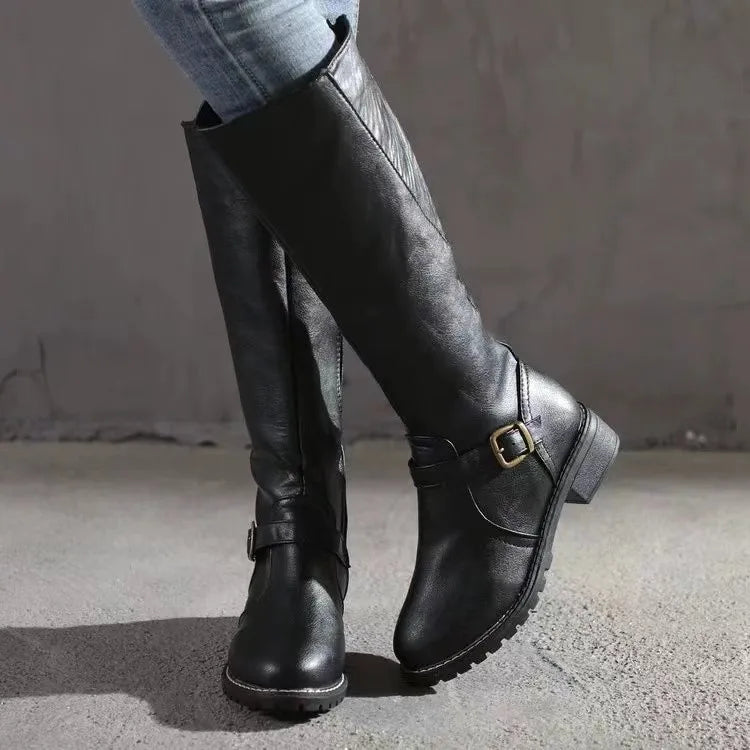 Bottes d’équitation haut de gamme en cuir hautes jusqu’au genou orthopedic riding polyvalent pour femme