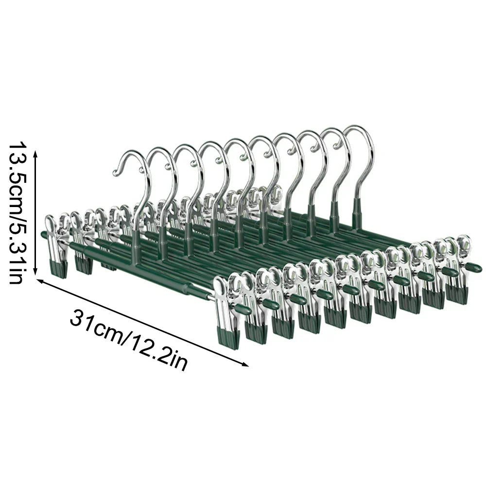 BowLift | Closyra Stainless Steel Hanger with Clips | Adjustable & Non-Slip | For Skirts, Pants & Underwear | Space-Saving & Seamless