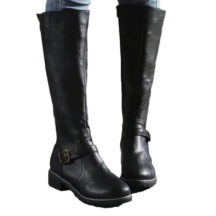 Bottes d’équitation haut de gamme en cuir hautes jusqu’au genou orthopedic riding polyvalent pour femme