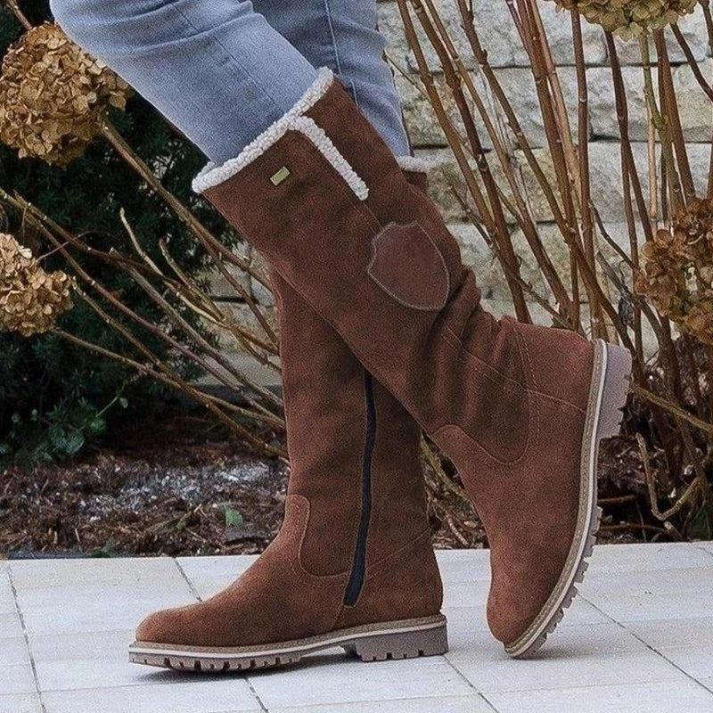 Women's Luxury Western Cowboy Boots With Leather Belt Buckle Detail - LAKD London