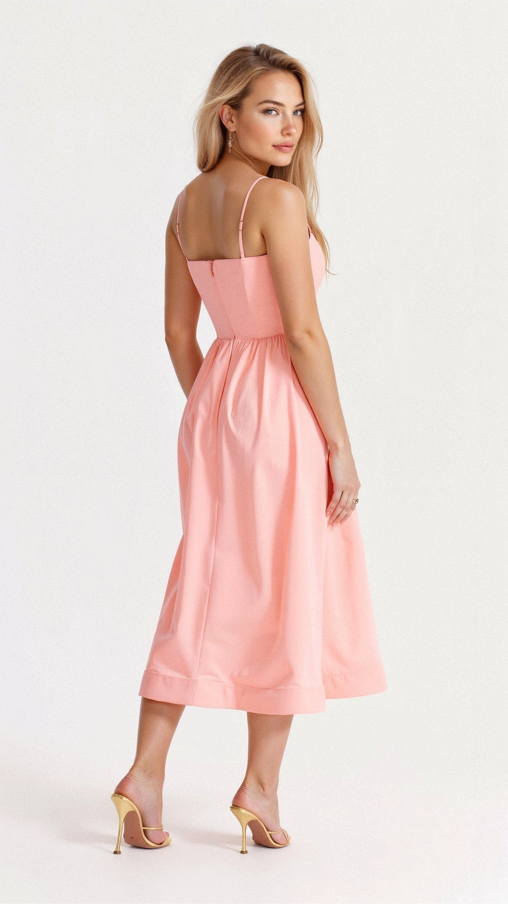 Robe à brides ligne midi ascot été pour femme