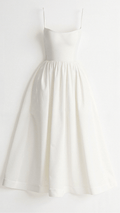 Robe à brides ligne midi ascot été pour femme