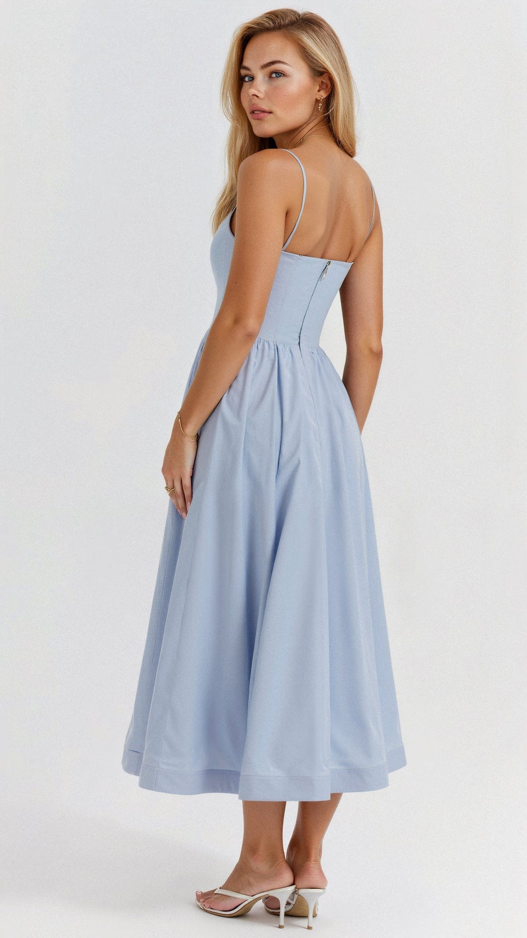 Robe à brides ligne midi ascot été pour femme