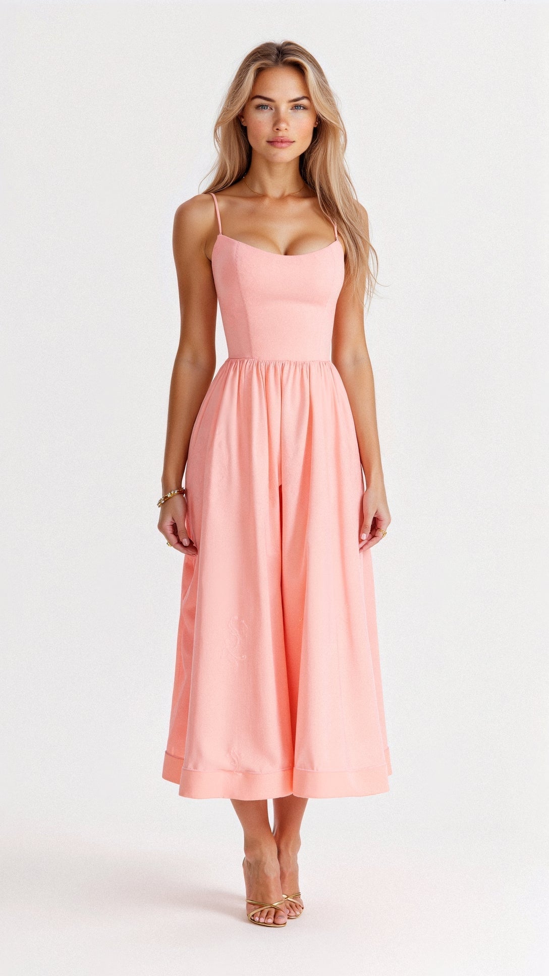 Robe à brides ligne midi ascot été pour femme