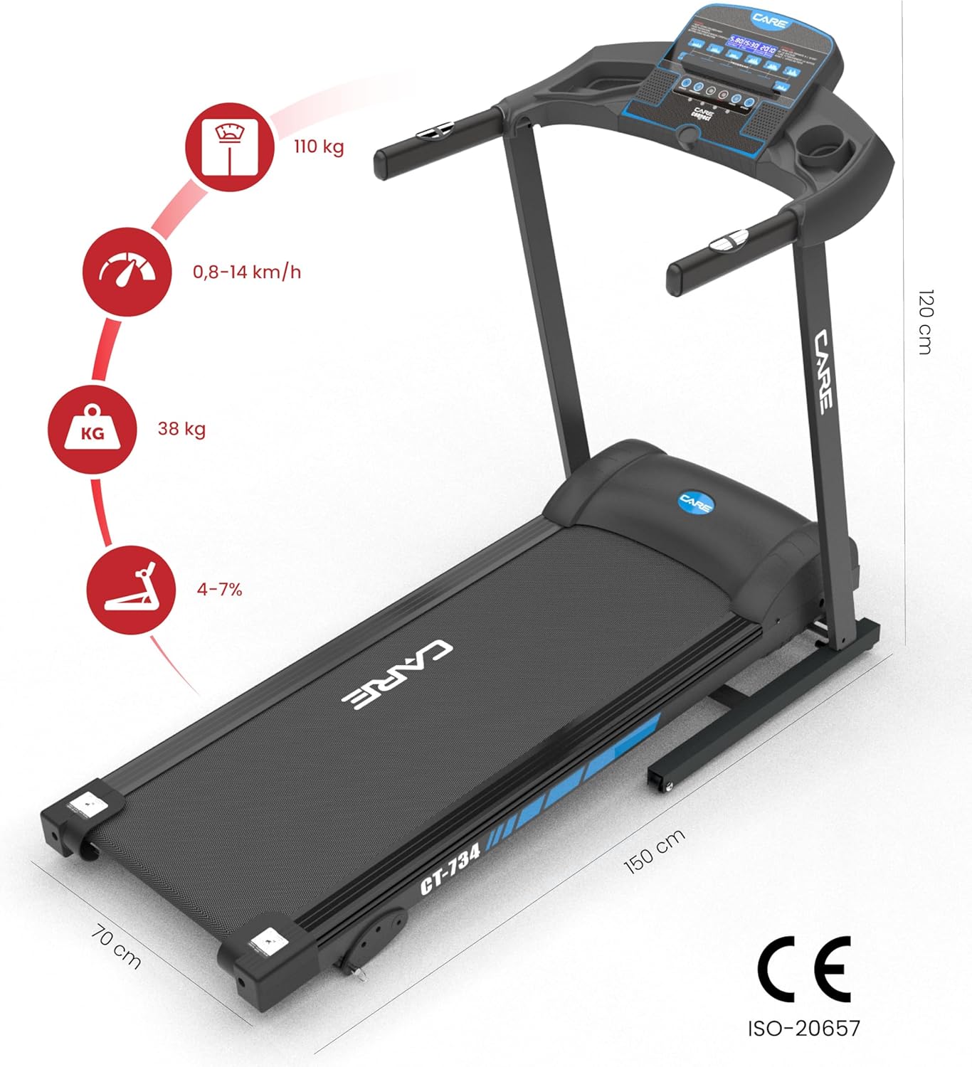 2026 - Tapis de Course connecté -Pliable-Vitesse maximale 14 Km/h- Tapis de Marche Électrique Inclinable et Pliable - 12 programmes d’entraînements -3 inclinaisons