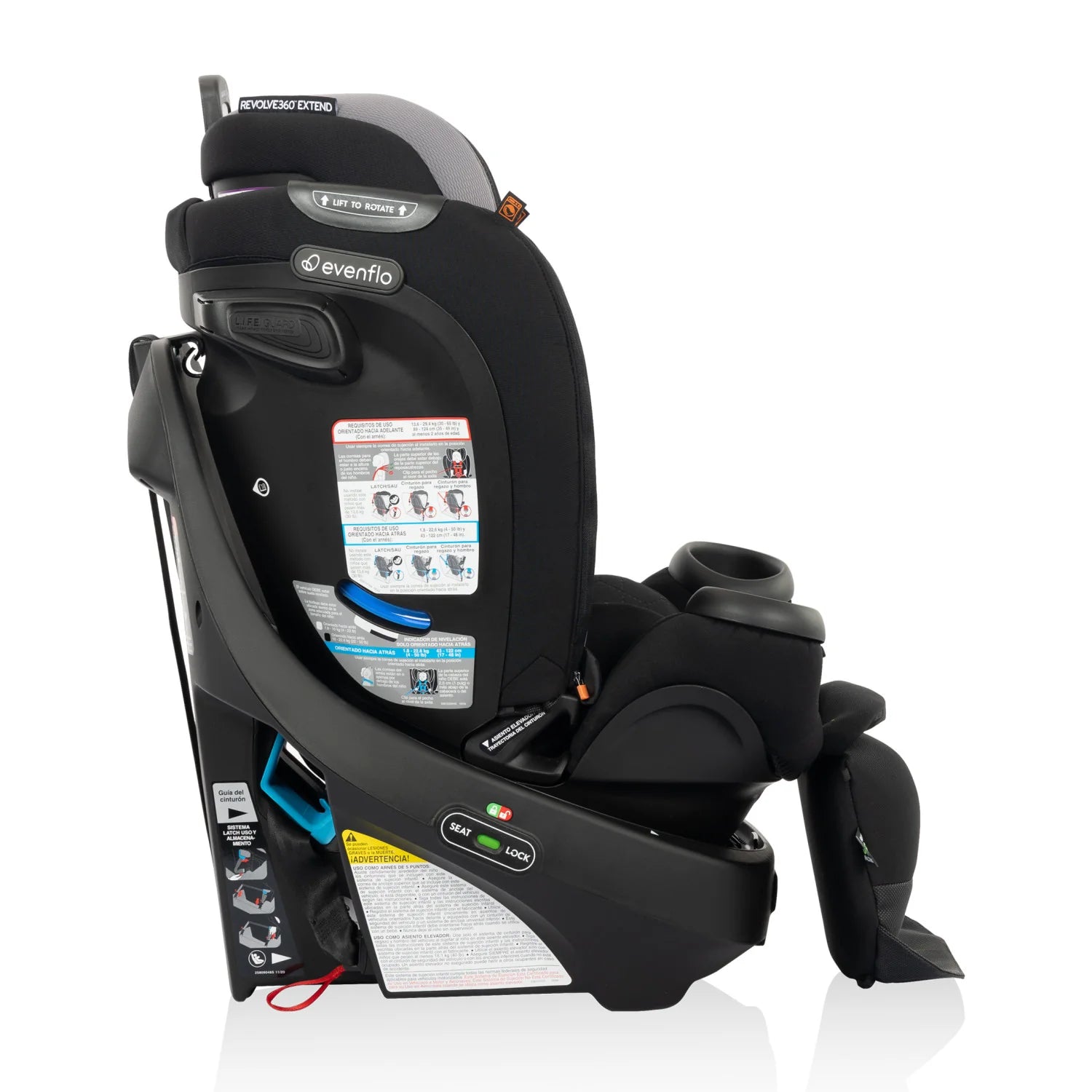 2026 2025 Siège Auto Rotatif Tout-en-Un Evenflo Revolve360 Extend avec Housse Quick Clean