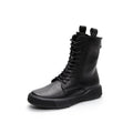 Bottines rétro en cuir à lacets cheville doux pour femme