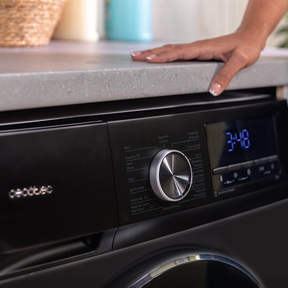 2026 Cecotec Bolero Dresscode 10500 Inverter Steel A. Lave-linge 10 kg Steel, 1400 tr/min, Moteur Inverter Plus, Vapeur, Classe A.