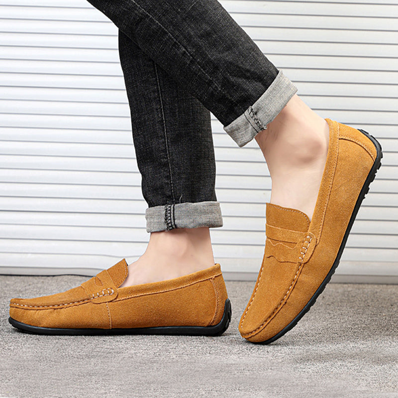 Mocassins en daim décontracté confort pour homme