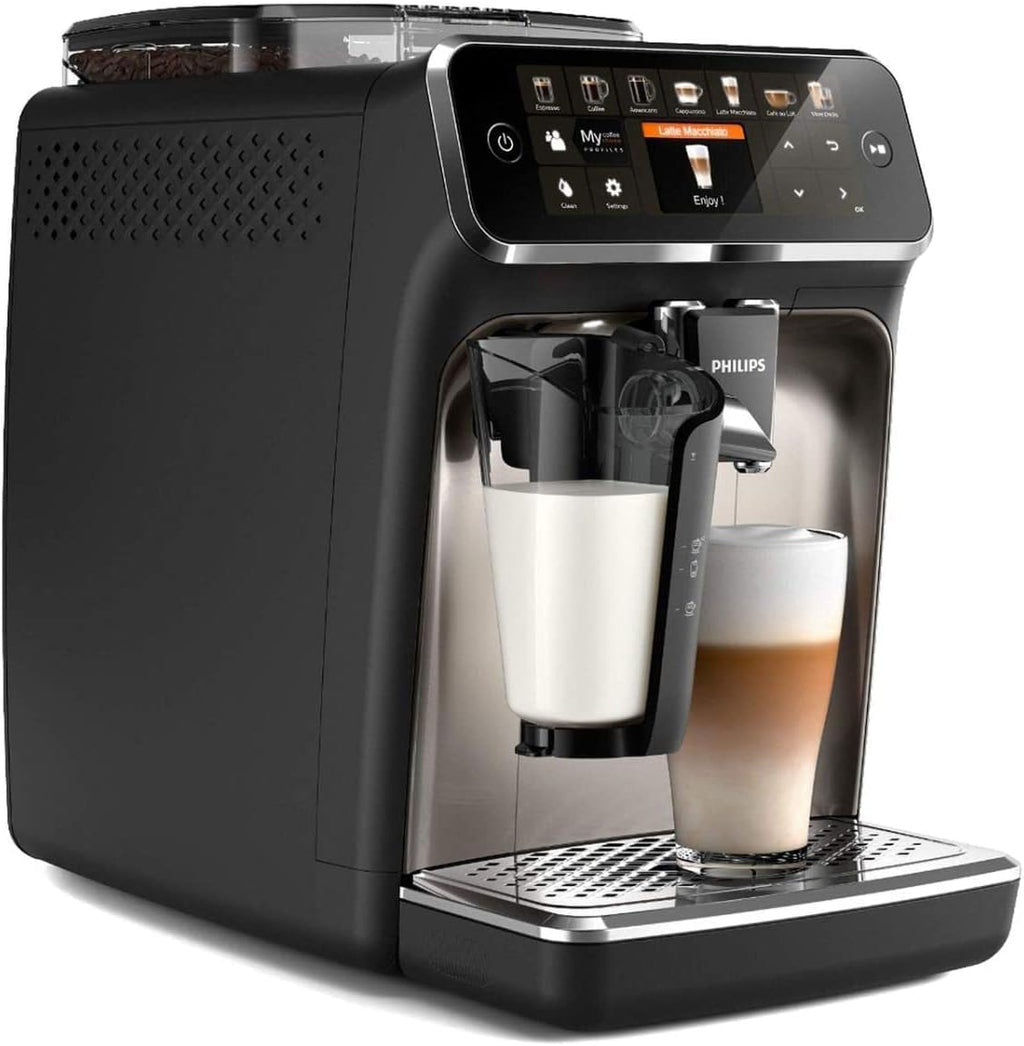 2026 Philips Série 5400 Machine Expresso - Café à Grain - LatteGo Mousseur à Lait, 12 Spécialités de Café, Affichage Intuitif, 4 Profils Utilisateur, Noir (EP5441/50)