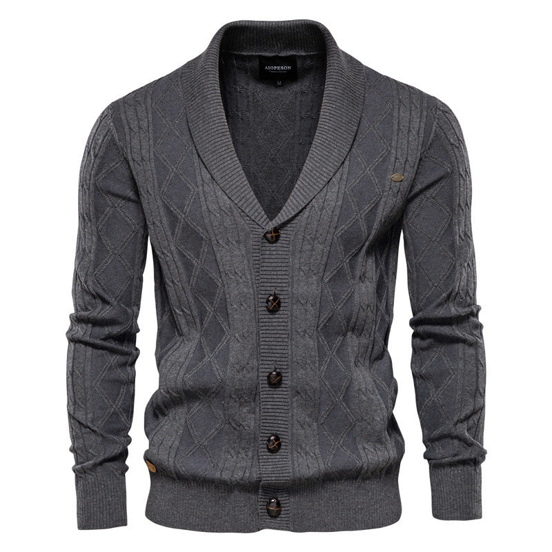 Gilet en coton col V classique confort pour homme