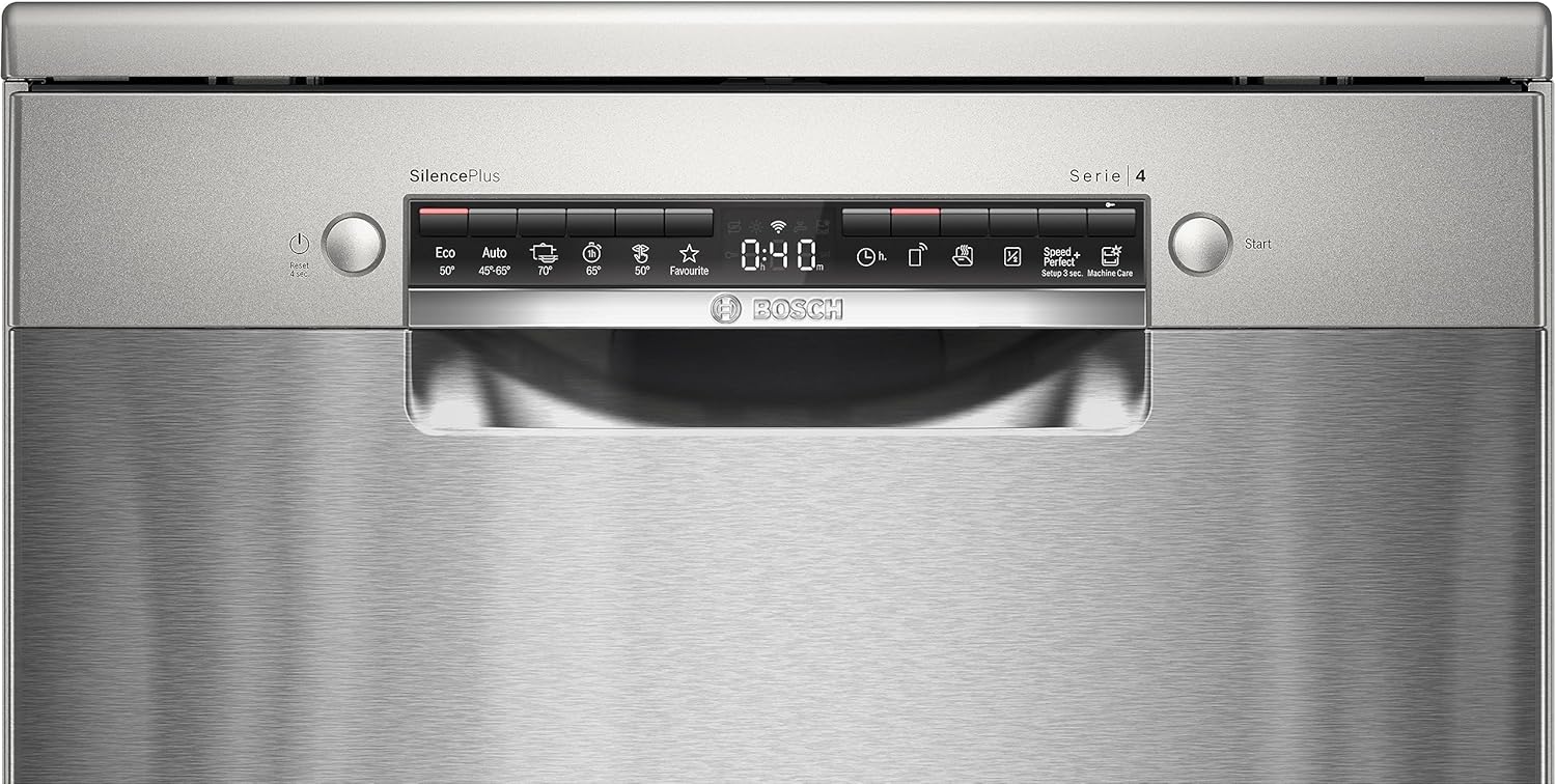 2026 2025 Bosch SMS4EMI01E – Lave-Vaisselle Série 4, 14 Couverts, Silence Plus 42 dB, Inox, Édition Limitée