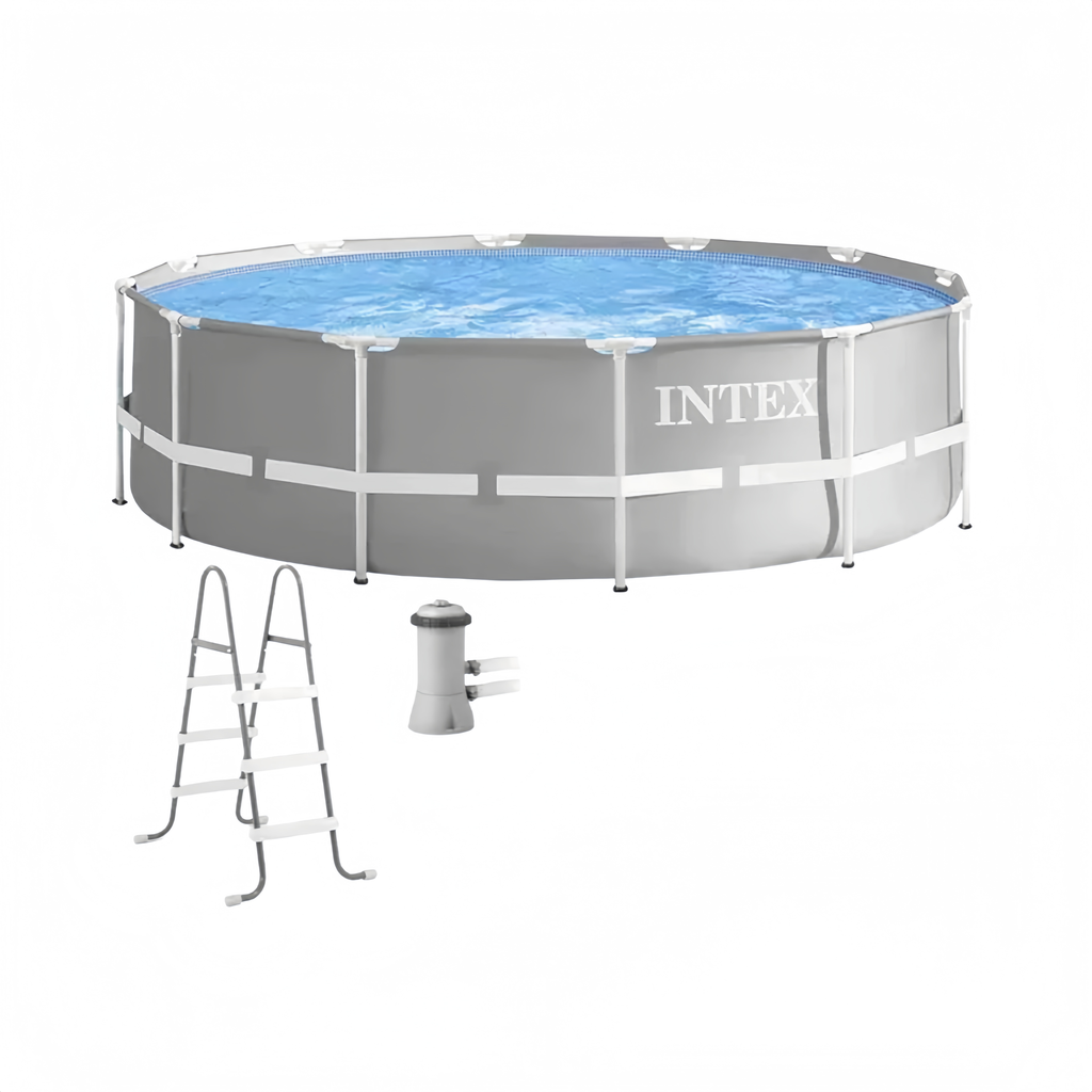 2026 2025 Intex Prism Frame – Piscine Hors-sol 12 pieds x 39 pouces, Structure Acier, Filtre et Échelle Inclus, Édition Limitée